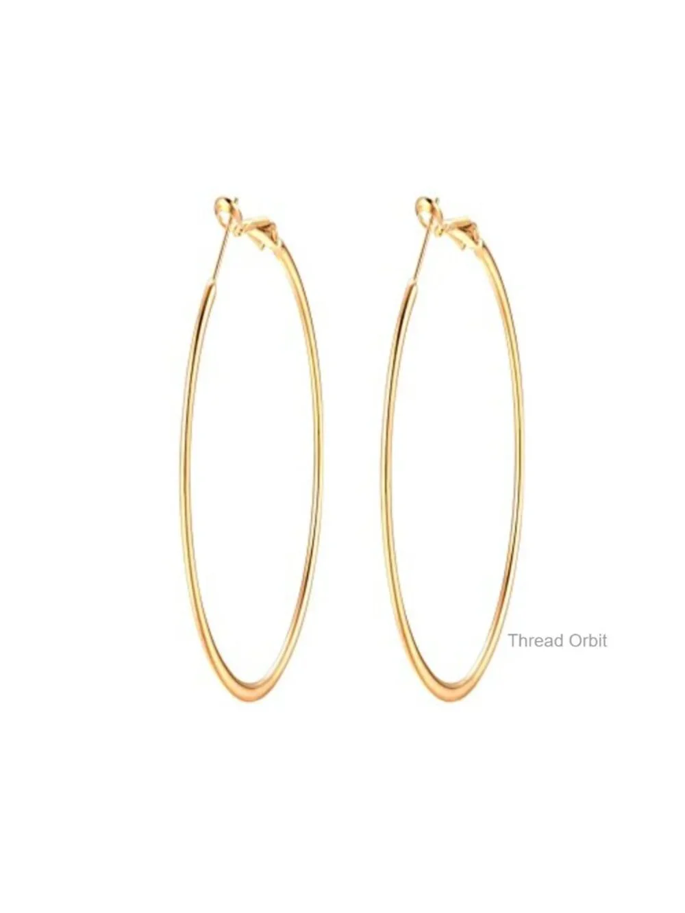 90mm Large Circle Endless Hoop Earrings Extra Big Round Huggie Statement